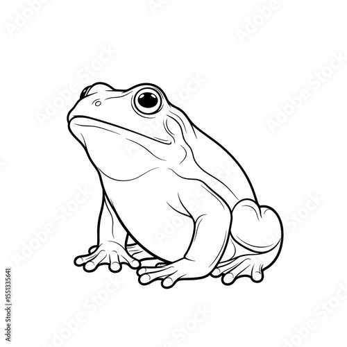 Realistic frog figurine for garden decoration and nature-themed outdoor spaces, copy space