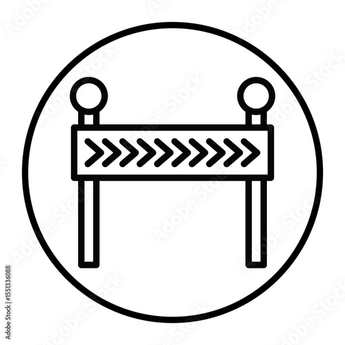 Police Barrier Vector Icons