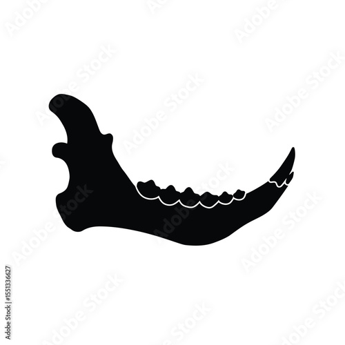 Black Silhouette Vector Jawbone Tool Icon White Background 1