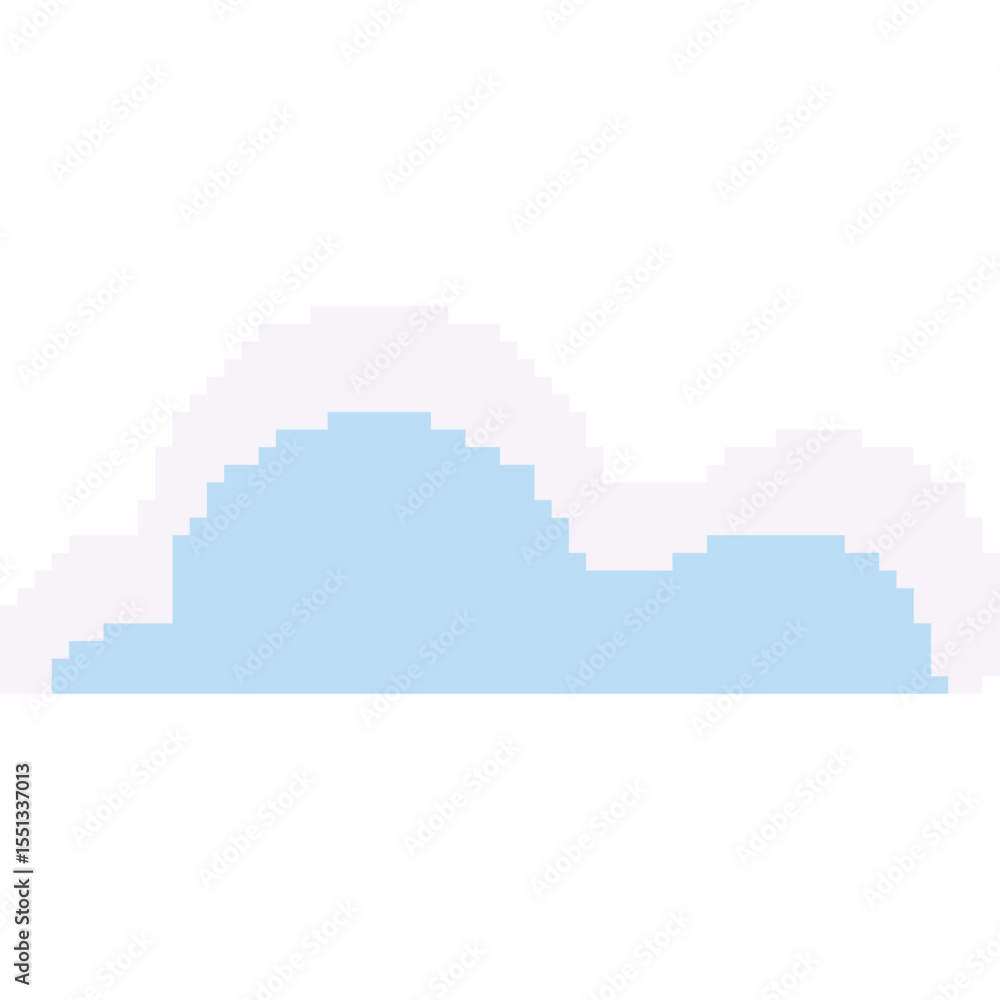 Fototapeta premium Cloud Pixel Art 