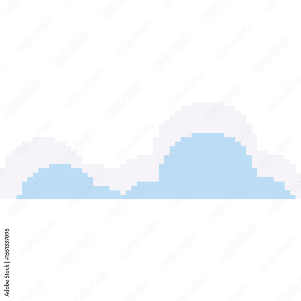 Fototapeta premium Cloud Pixel Art 
