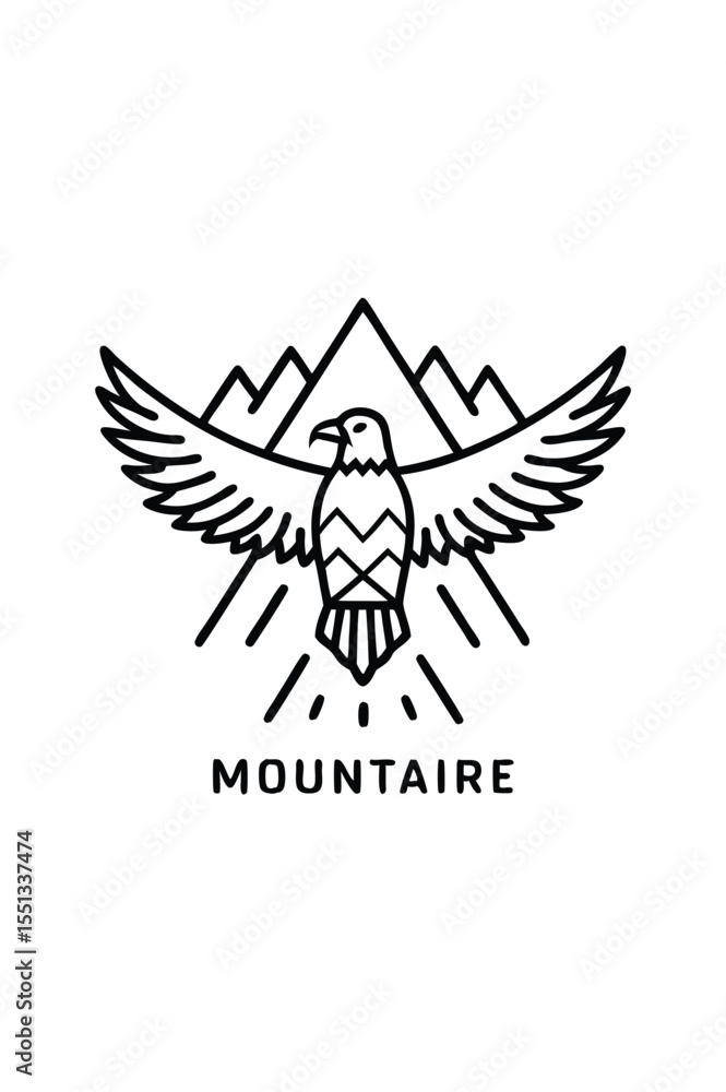 Obraz premium eagle symbol vector illustration