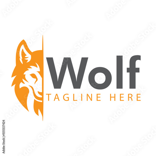 Wolf Logo Design Vector Template