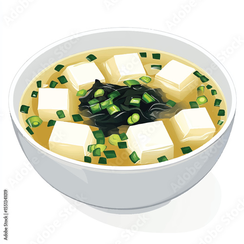 a bowl of miso soup