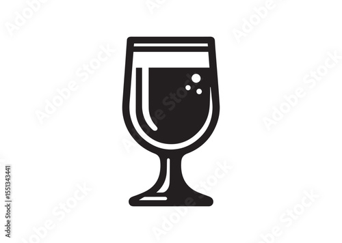 Espresso shot Glass silhouette vector, Glass Icon
