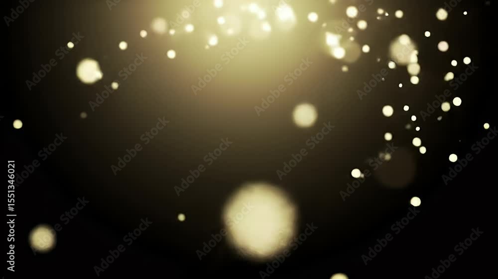 Golden Dust Overlay Footage with Black Background Sparkling Particles VFX