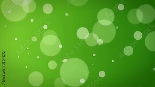 Abstract Green Screen Background Footage Floating Light Bokeh Effect