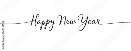 2026 Happy New Year  lettering design, Typography Design  Celebration, Cheerful, New Year Card. 