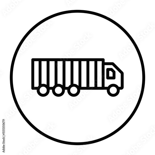 Truck Trailer Vector Icons