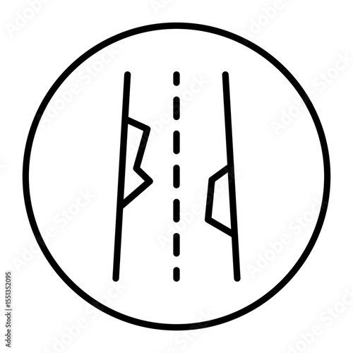 Road Crack Vector Icons