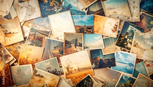 Vintage Photo Collage Of Assorted Memories