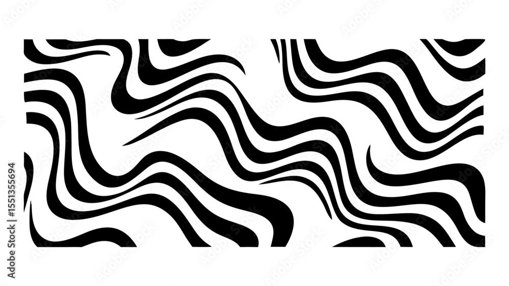 Fototapeta premium Wave pattern illustration vector with transparent background