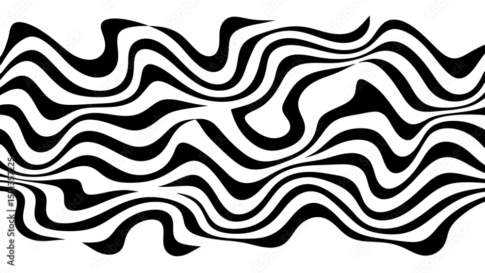 Fototapeta premium Wave pattern illustration vector with transparent background