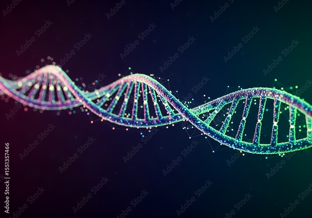 Obraz premium Abstract DNA Double Helix Structure