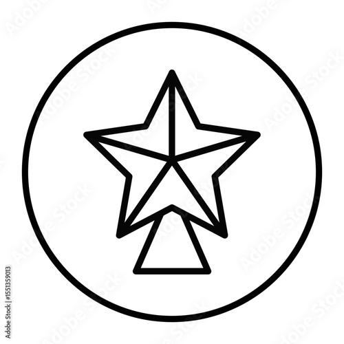 Christmas Tree Topper Vector Icons