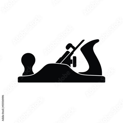 Black Silhouette Vector Woodworking Drawknife Icon