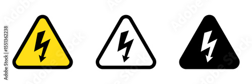 Danger Sign: High Voltage. Caution Electrical Safety Label.