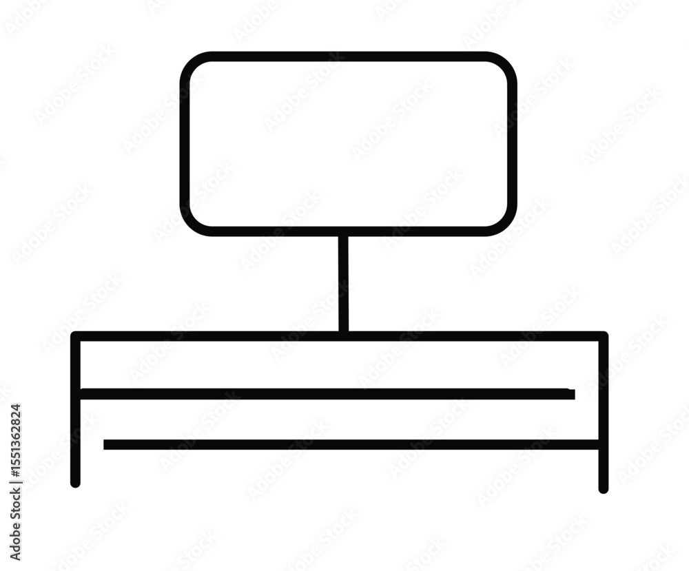 Obraz premium Desk Lamp Icon Representing Study Space. Work.lamp line icon