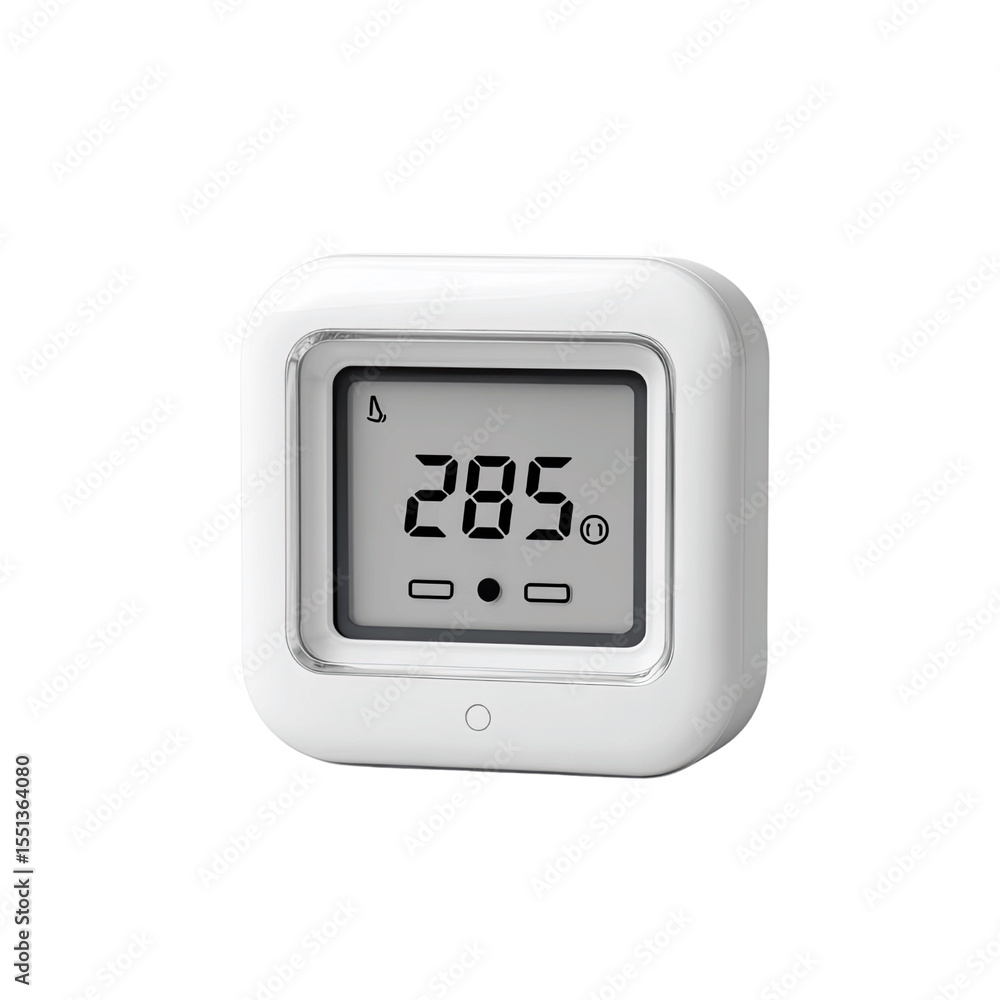 Modern Digital Thermostat Displaying Room Modern Digital Thermostat Displaying Room