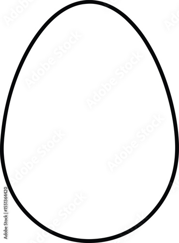 boiled egg icon line art vector illustration on transparent background