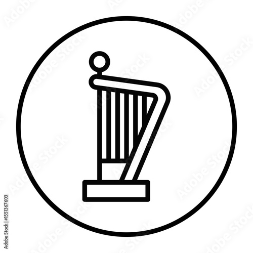 Harpist Vector Icons