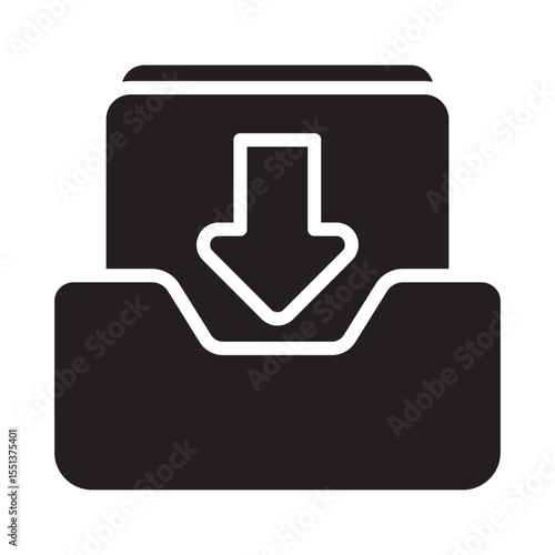 Inbox Vector Icon which can easily modify or edit