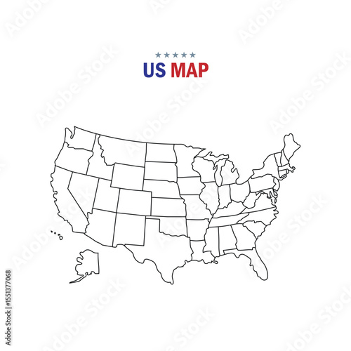 us map with state names