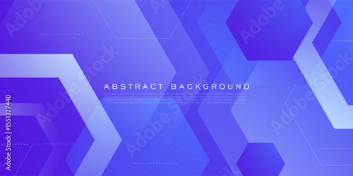 Abstract gradient blue and purple hexagonal background. Simple trendy hexagon shapes pattern background design. Eps10 vector