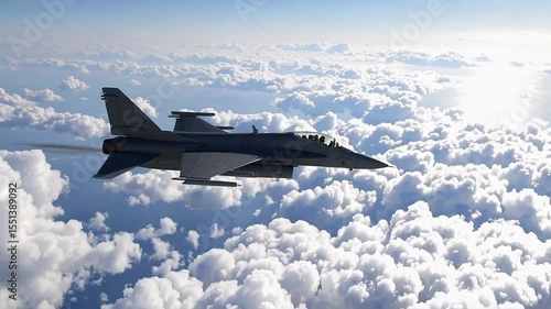 Gripen Fighter Jet Soaring Above the Clouds A Breathtaking Aerial View