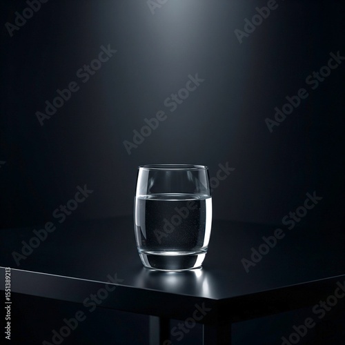 glass of water on table