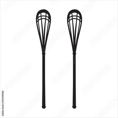 Lacrosse sticks crossed silhouette