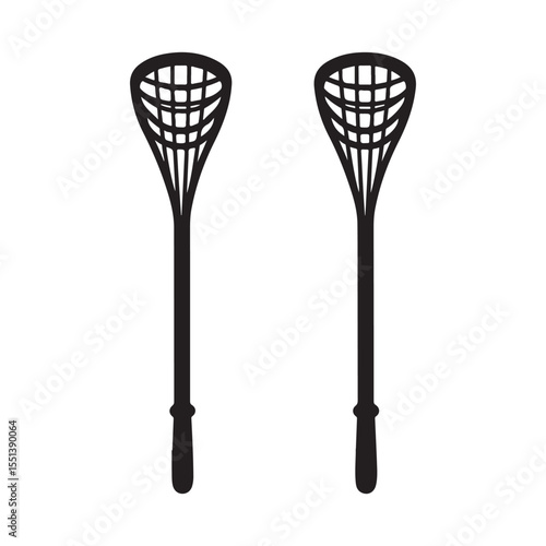 Lacrosse sticks crossed silhouette