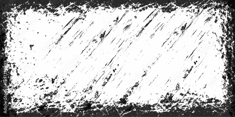 Naklejka premium Grunge border texture background. Abstract frame Dirty and damaged backdrop. Vector graphic illustration with transparent white. EPS10.