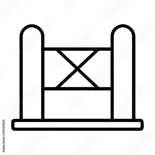sidewalk fence line icon on white background vector
Vector icon urbanism on white background