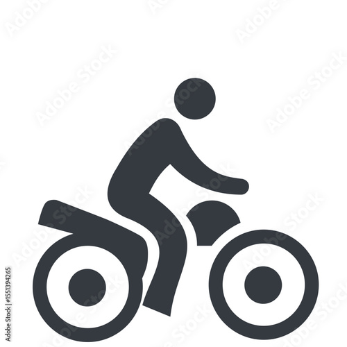 motocycling silhouette vector icon