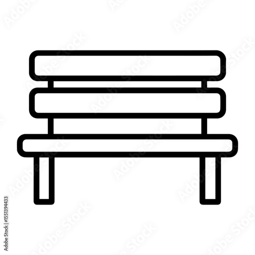 street bench line icon on white background vector
Vector icon urbanism on white background
