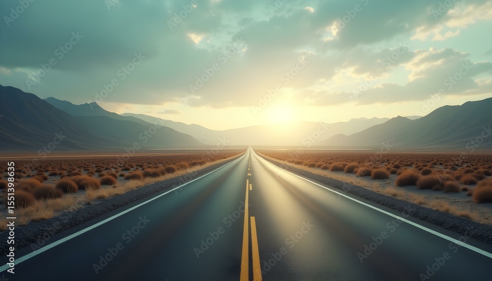 Fototapeta premium Endless Journey: Road to Open Possibilities