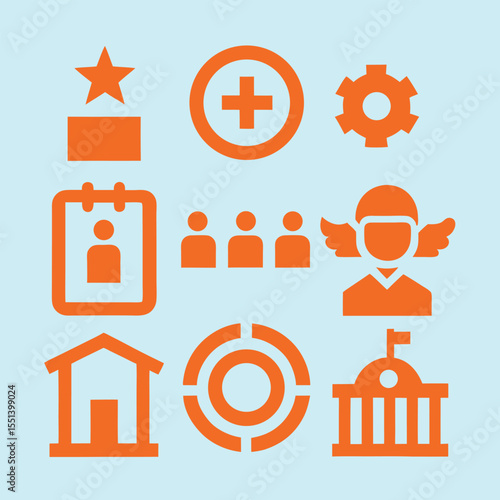 social governance line icons vector set.