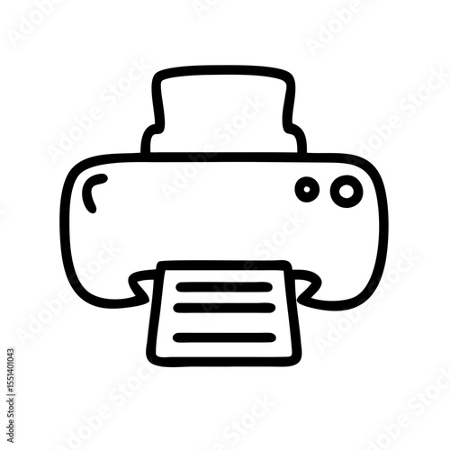 icon of a printer with paper output  