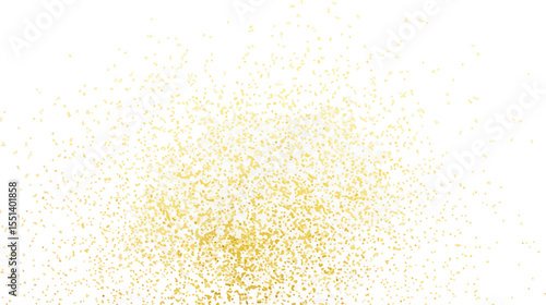 Scattered Gold and Yellow Fleck Pattern on White Background Resembling Shimmering Confetti or Glitter

