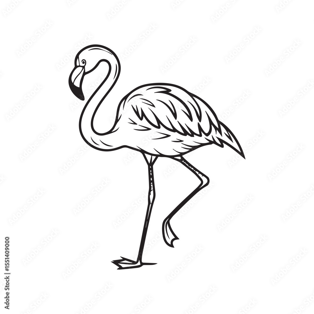Obraz premium flamingo vector illustration