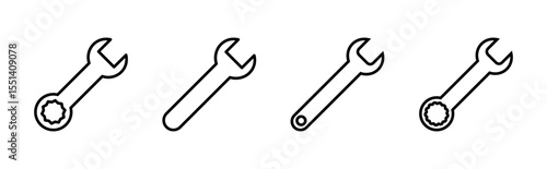 Wrench icon set. repair icon vector. tools icon vector
