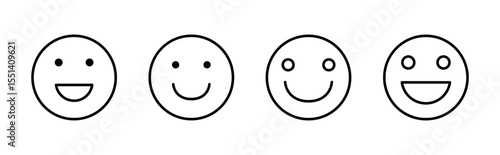 smile icon set. smile emoticon icon. feedback