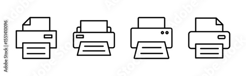 Print icon set. printer icon vector.