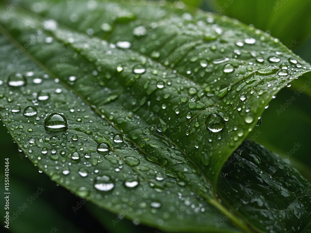 Macro shot of raindrops falling on a green leaf surface with sharp texture and splashing water moment captured in natural soft light showing isolated rain detail in a clean setup, Macro shot of raindrops falling on a green leaf surface with sharp texture and splashing water moment captured in natural soft light showing isolated rain detail in a clean setup,