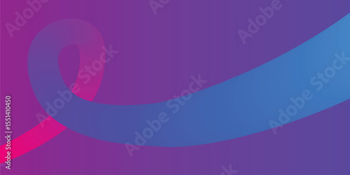 Flowing Abstract Ribbon Shape with Gradient Curve
