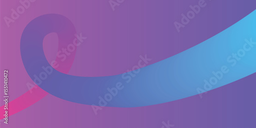 Flowing Abstract Ribbon Shape with Gradient Curve