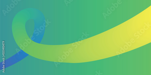 Flowing Abstract Ribbon Shape with Gradient Curve