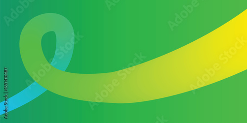 Flowing Abstract Ribbon Shape with Gradient Curve