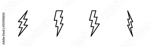 Lightning icon set. electric icon vector. power icon. energy sign